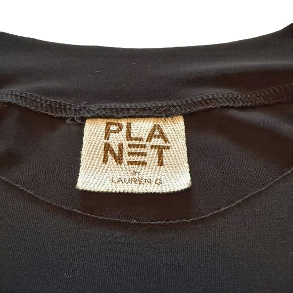 Planet by Lauren G Matte Jersey Fashion Tee Lagenlook Black - Size 1 (4-8) - Picture 2 of 14